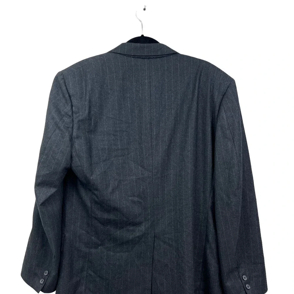 Brooks Brothers Wool Blazer Sports Coat Men Vented 3 Button Stripe Gray 44R*